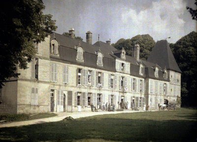 Soldiers at the Chateau Vauxbuin, Used by the French Army as a Hospital, Soissons, Aisne, France by Fernand Cuville